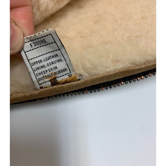 BOGO UGG Knightsbridge Tan Tall Suede Boot 5119 Shearling Lined Back Zip Women 5 - Picture 13 of 16